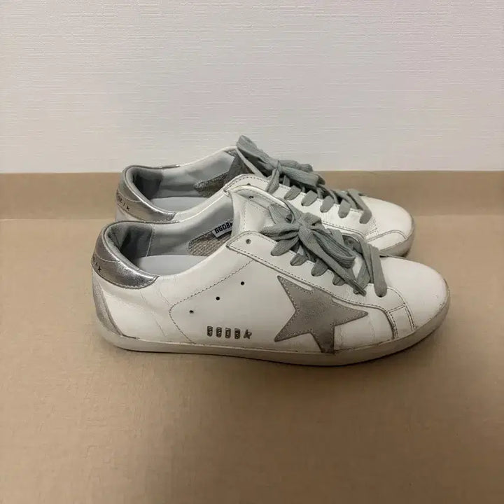 [BUNJANG] Golden Goose Superstar White Silver Tab Sneakers - Size 40 / 골든구스 슈퍼스타 화이트 실버탭 40