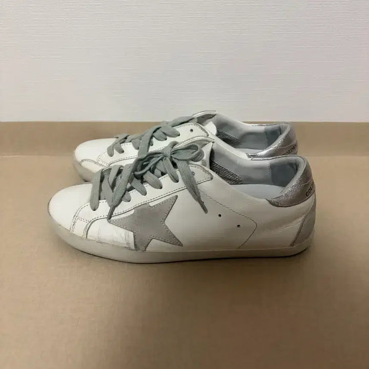 [BUNJANG] Golden Goose Superstar White Silver Tab Sneakers - Size 40 / 골든구스 슈퍼스타 화이트 실버탭 40