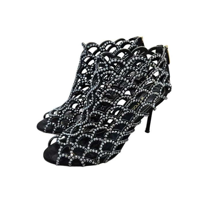 [BUNJANG] Sergio Rossi Mermaid Crystal Sandals 36.5 / [36.5]세르지오 로시 머메이드 크리스탈 샌들