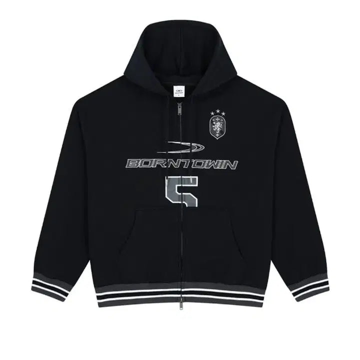 [BUNJANG] Born to Win 26SS Rugby Hoodie Zip-Up Jacket / 본투윈 26ss 럭비 후드 집업 자켓