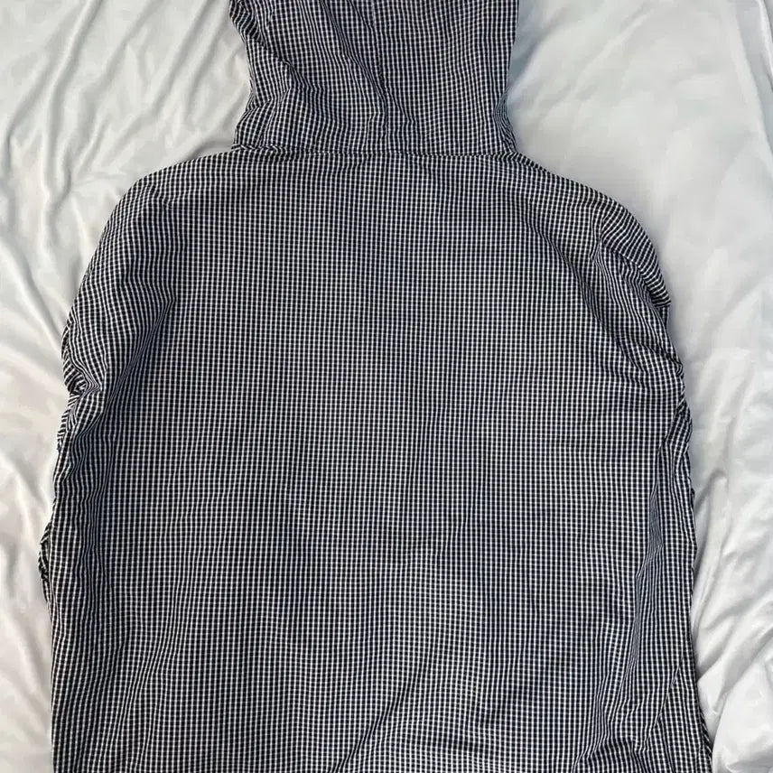 [BUNJANG] HANA UNNIE Check Hooded Windbreaker Jumper / 하나언니_체크 후드 바람막이 점퍼