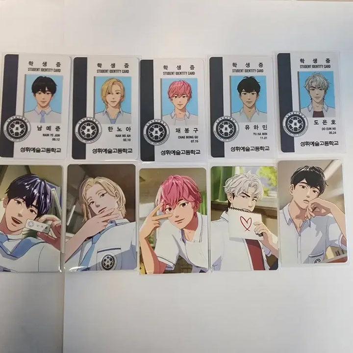 [BUNJANG] PLAVE Yu Yeoreum Student ID Card + Photocard 5-Member Bundle Set / 플레이브 육여름 학생증+포카 5인 일괄