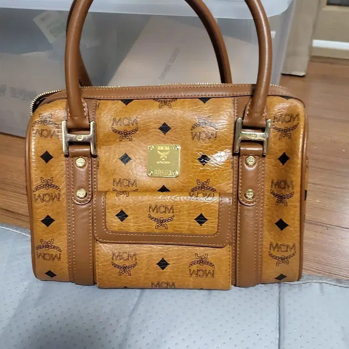[BUNJANG] MCM Boston Bag Brown Tote Bag / MCM 보스턴백 브라운 토트백