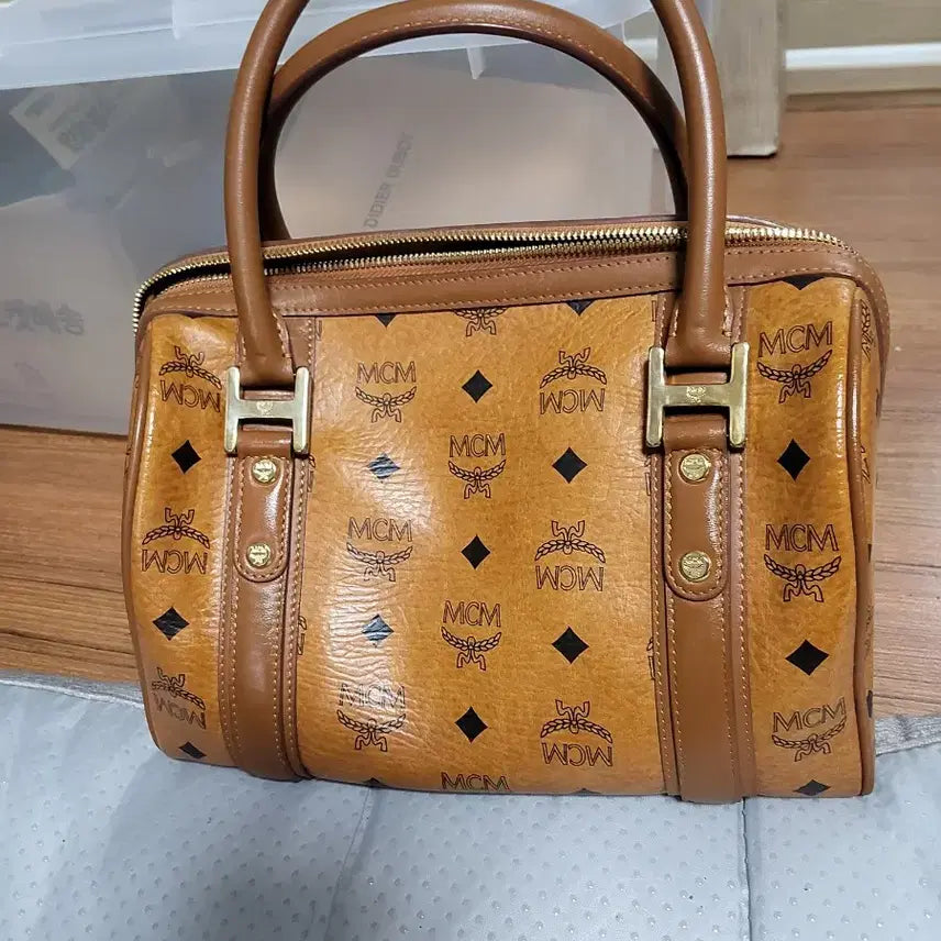 [BUNJANG] MCM Boston Bag Brown Tote Bag / MCM 보스턴백 브라운 토트백