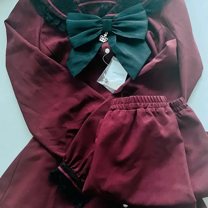 [BUNJANG] Secret Honey Burgundy Tiara Sailor Setup / 새상품 시크릿허니 버건디 티아라 세일러셋업