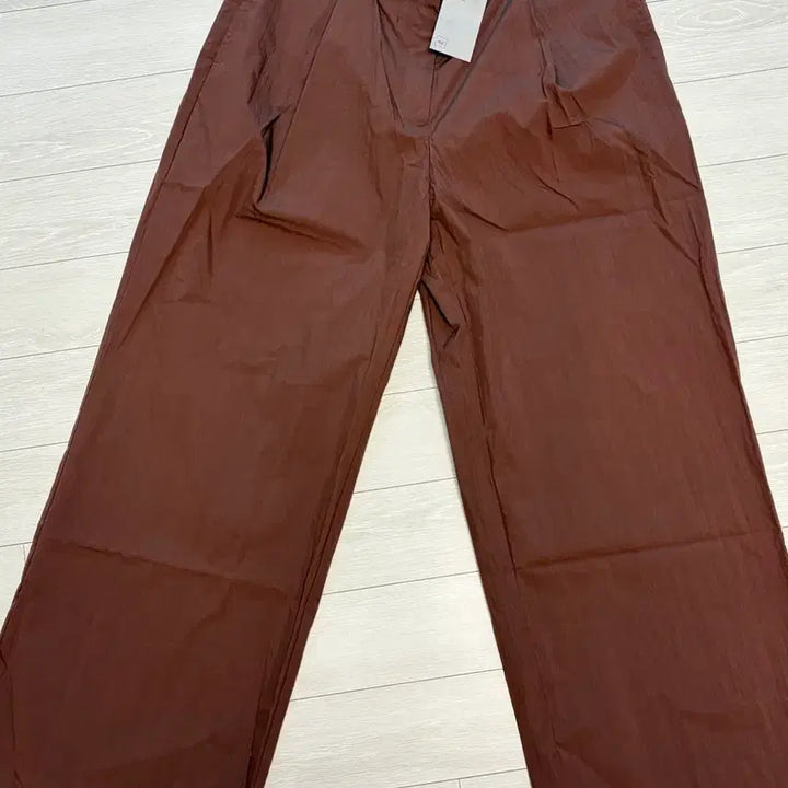 [BUNJANG] JAJU Wide Pintuck Pants Brown L / 자주 와이드 핀턱 팬츠 브라운 L