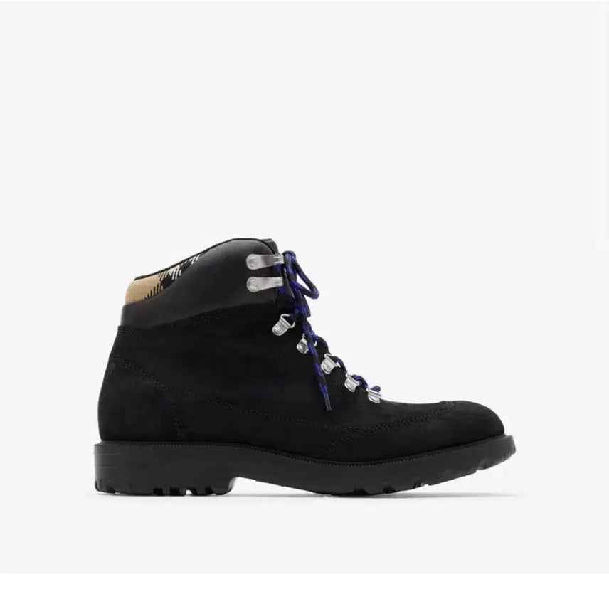 [BUNJANG] Burberry Lace-Up Suede Hiking Boots Black / 버버리 레이스업 스웨이드 하이킹부츠 블랙 40