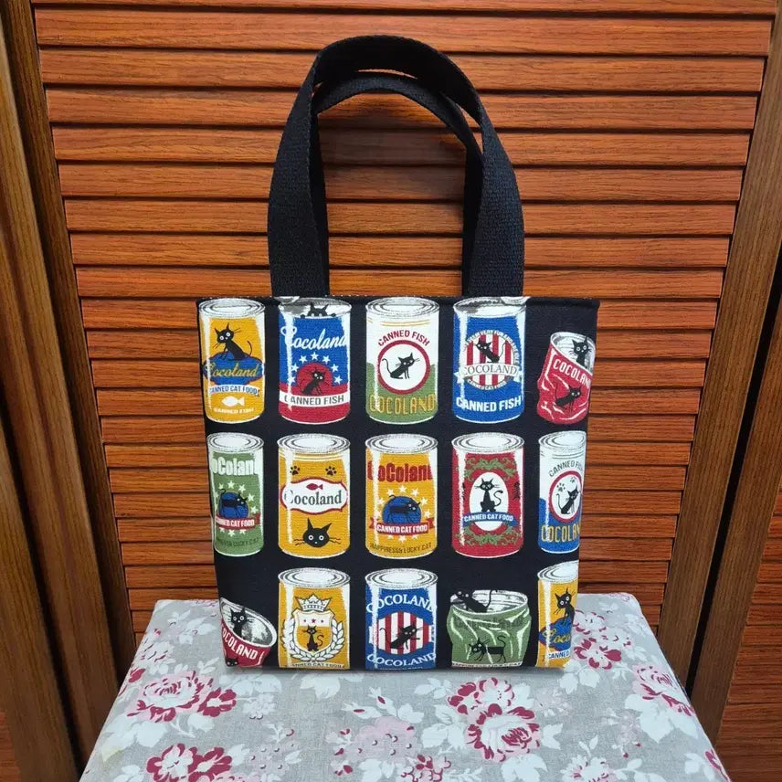 [BUNJANG] Handmade Mini Eco Bag - Japanese Cotton &amp; Linen / 핸드메이드 미니에코백