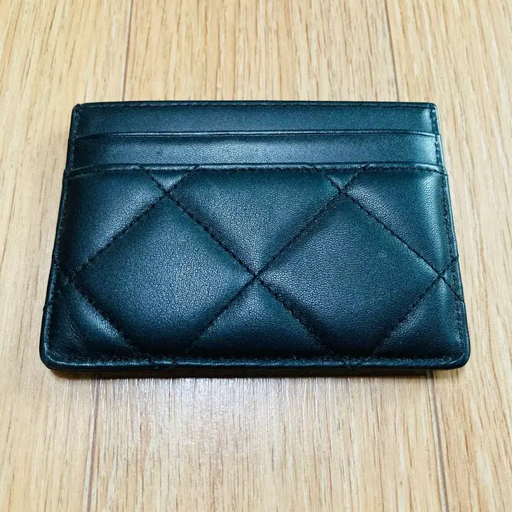 [BUNJANG] Metsiro City Black Quilting Card Wallet / 메트로시티 블랙 퀄팅 카드지갑