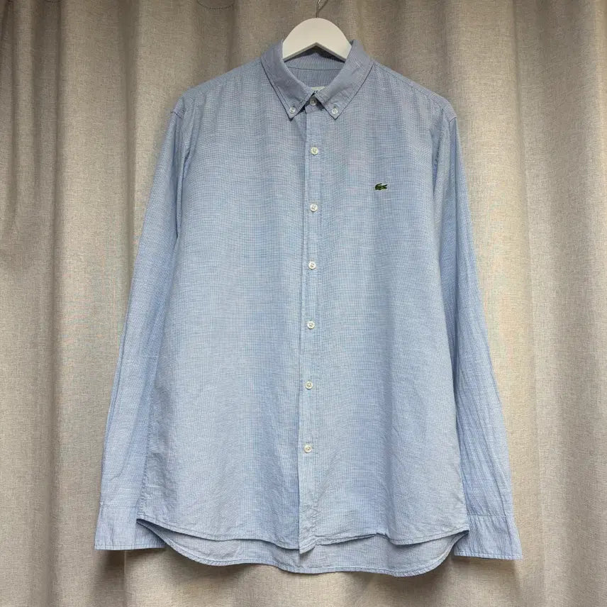 [BUNJANG] Lacoste Slim Fit Blue Check Shirt / 라코스테 슬림핏 블루 셔츠 105