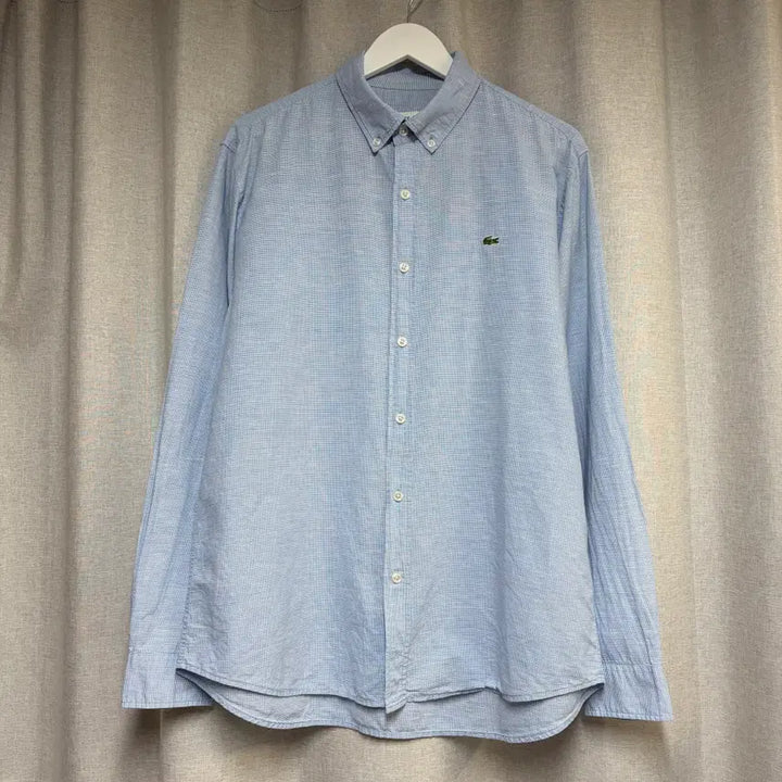[BUNJANG] Lacoste Slim Fit Blue Check Shirt / 라코스테 슬림핏 블루 셔츠 105