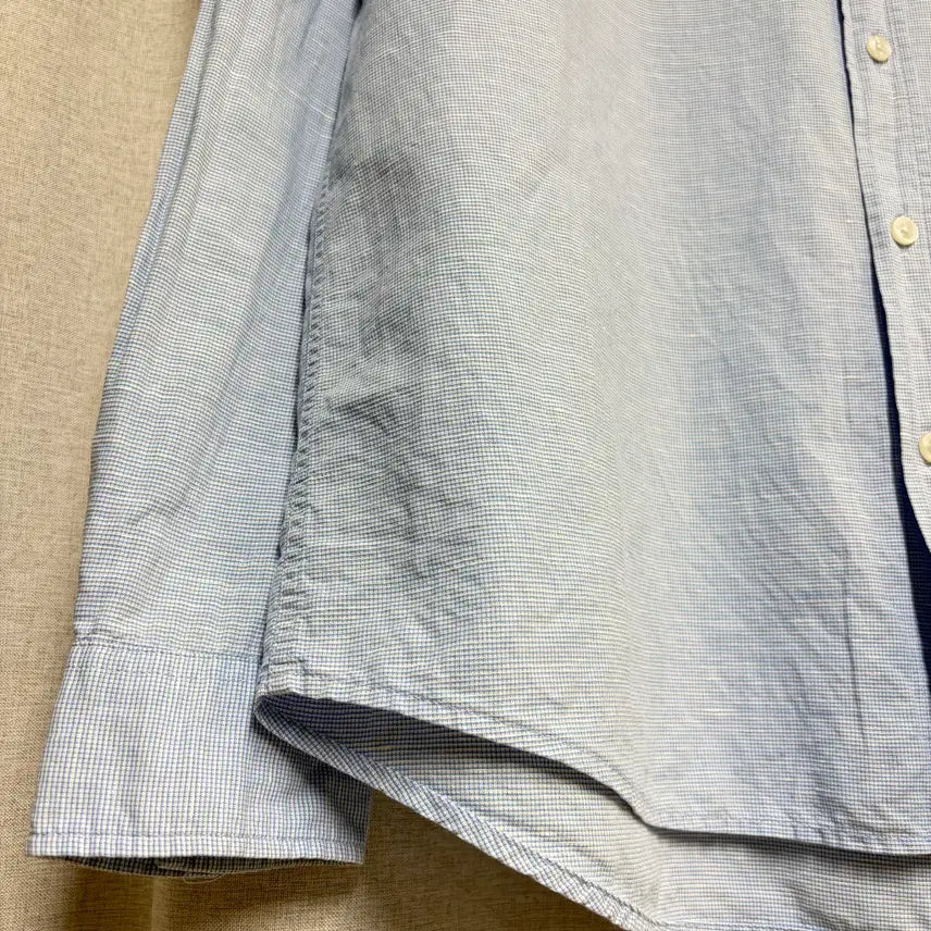 [BUNJANG] Lacoste Slim Fit Blue Check Shirt / 라코스테 슬림핏 블루 셔츠 105