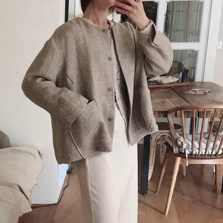 [BUNJANG] Berti Linen Jacket Beige / Berti 베르띠 린넨 자켓