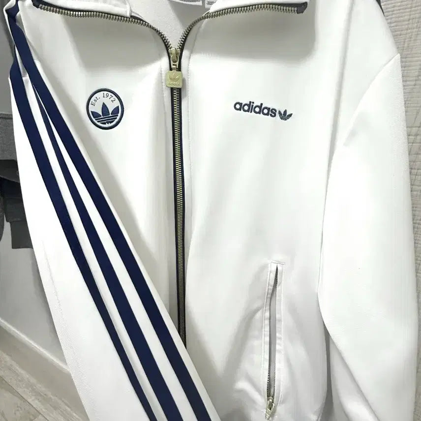 [BUNJANG] Adidas Firebird Badge Track Top Jersey - Cloud White (XS) / 아디다스 파이어버드 배지 트랙 탑 클라우드 화이드 져지 판매