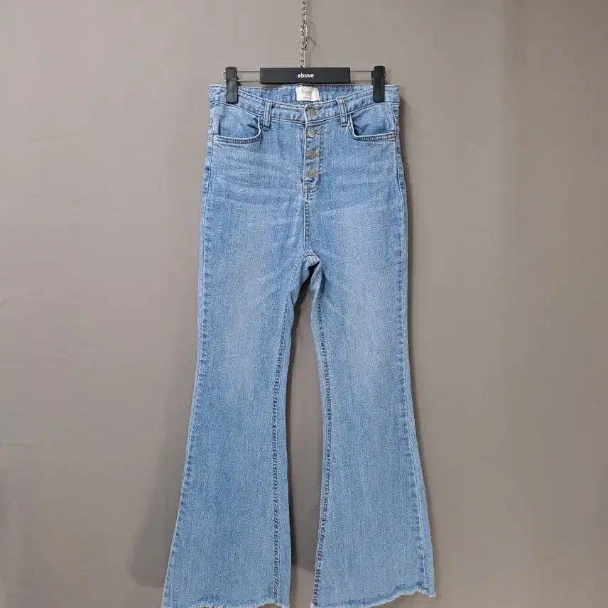 [BUNJANG] Button Detail Bootcut Denim Jeans / 단추포인트 부츠컷 데님 청바지