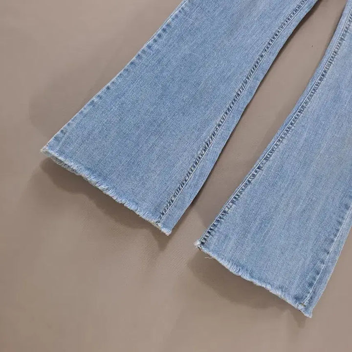 [BUNJANG] Button Detail Bootcut Denim Jeans / 단추포인트 부츠컷 데님 청바지