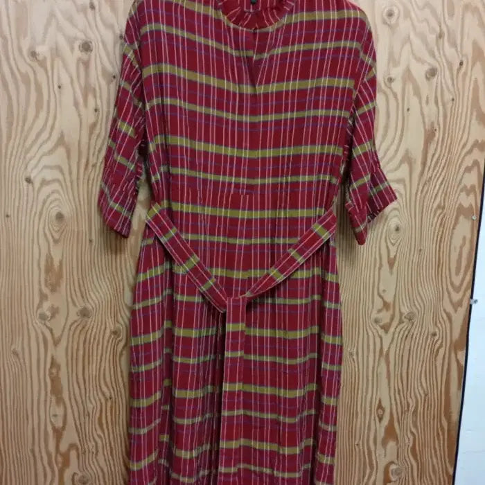 [BUNJANG] Benetton Check Rayon Dress / 베네통 체크 레이온 원피스