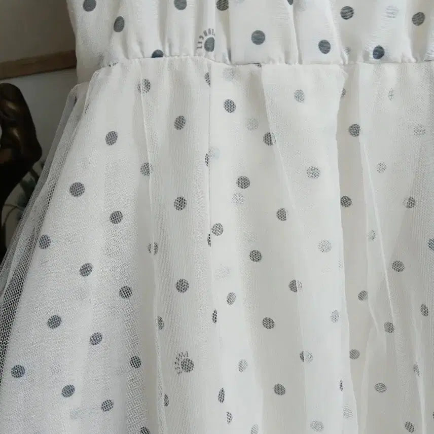 [BUNJANG] Ivory Polka Dot Long Dress / 아이보리 땡땡이 롱 원피스55