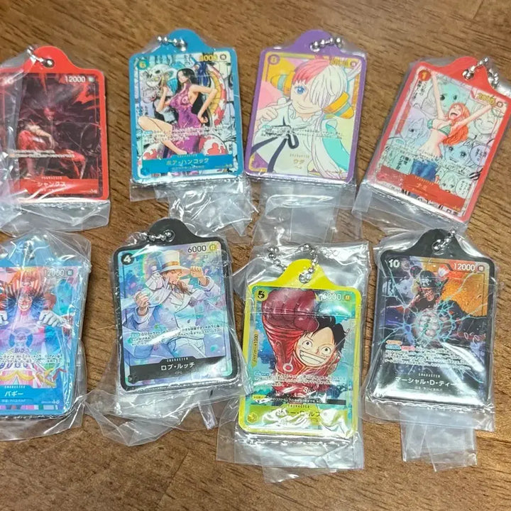 [BUNJANG] One Piece Metal Keychain Bundle Set - Shanks, Hancock, Uta, Nami, Buggy, Lucci, Luffy, Kurozumi / 원피스 카드 메탈키링 일괄 샹크스 행콕 우타 나미 버기 루치 루피 검은수