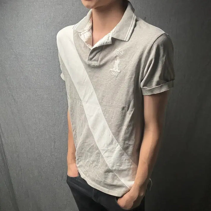 [BUNJANG] Polo Ralph Lauren Big Pony Grey Polo Shirt / 폴로 빅로코 그레이 카라티