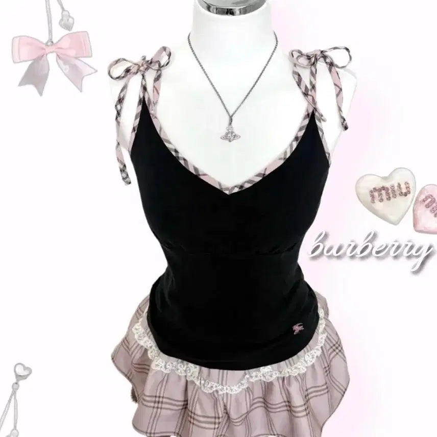 [BUNJANG] Burberry Blackpink Sleeveless Top / (네고가능)버버리 블랙핑크 나시