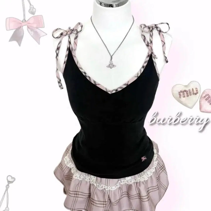 [BUNJANG] Burberry Blackpink Sleeveless Top / (네고가능)버버리 블랙핑크 나시