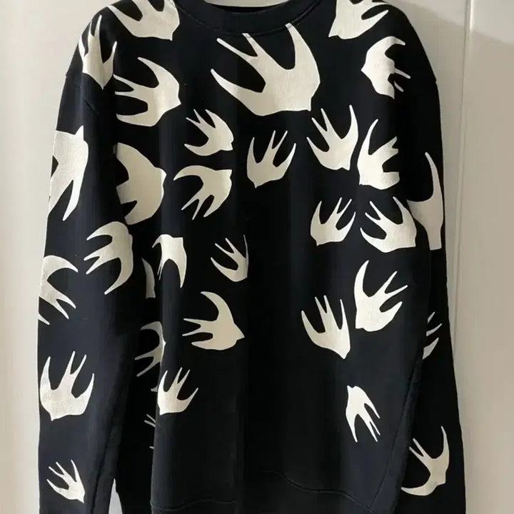 [BUNJANG] Alexander McQueen Swallow Sweatshirt Black L / 알렉산더 맥퀸 스왈로 맨투맨 블랙 L