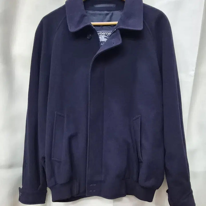 [BUNJANG] Burberry Navy Wool Blouson Jacket / 버버리 네이비 울 블루종 자켓