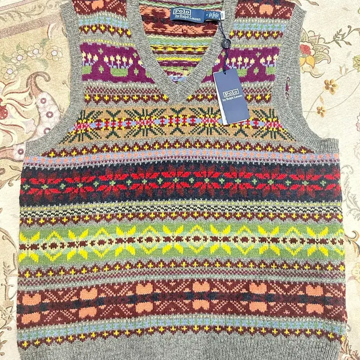 [BUNJANG] Polo Ralph Lauren Fair Isle Vest (M) / (새상품/M)폴로 랄프로렌 페어아일 베스트
