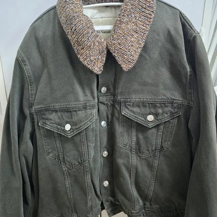 [BUNJANG] Zara Náhuíchica Denim Jacket Dark Khaki XL / [XL] 자라 나누시카 데님 자켓 다크 카키
