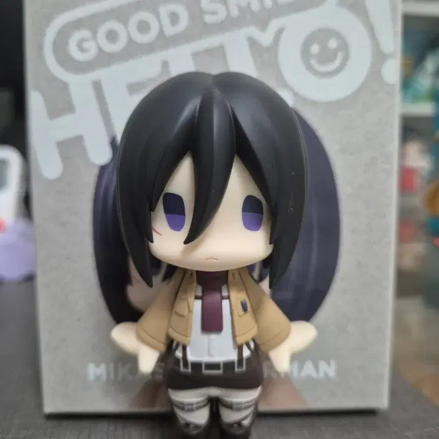 [BUNJANG] Good Smile Company Hello Mikasa Ackerman Figure (No Stand) / 굿스마일 헬로 미카사 아커만 (발판 없음)