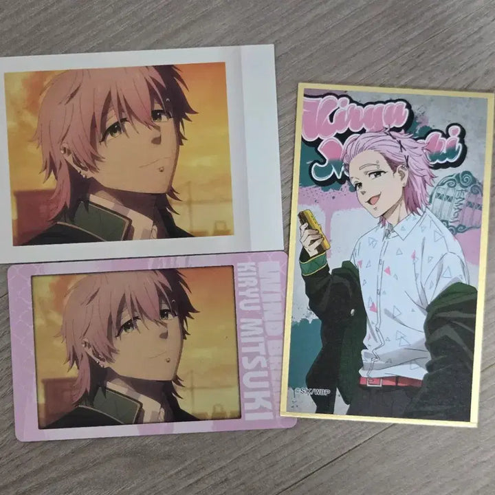 [BUNJANG] Windbreaker Kiryu Mitsuki Photocard &amp; Fan-Woven Color Paper Collection Bundle Set / 윈브레 키류 포토카드 , 화패 색지 , 웨하스 카드 미개봉 일괄 판매