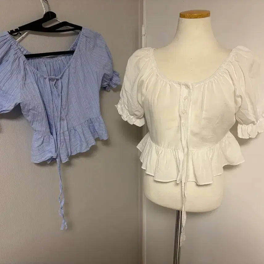 [BUNJANG] Ethnic Frill Blouse - White / (공장재고정리/새상품)에스닉 프릴 블라우스 화이트