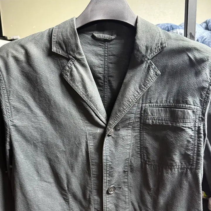 [BUNJANG] Polo Ralph Lauren Seersucker Black Jacket / 찹스 랄프로렌 블랙 자켓