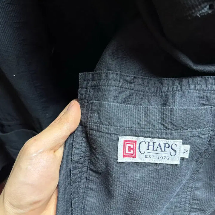 [BUNJANG] Polo Ralph Lauren Seersucker Black Jacket / 찹스 랄프로렌 블랙 자켓