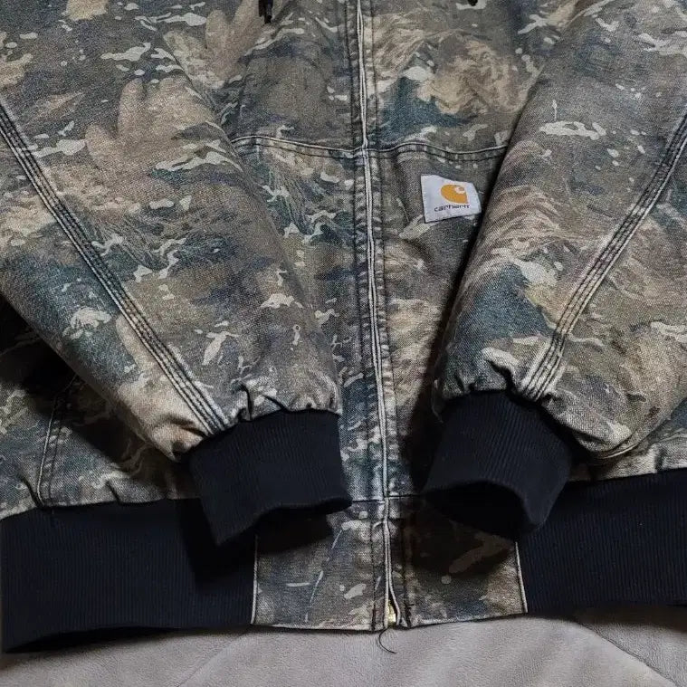 [BUNJANG] Carhartt OG Active Jacket Camo Quilted Hoodie / 칼하트 OG ACTIVEJACKET 카모 후드 퀼팅 자켓