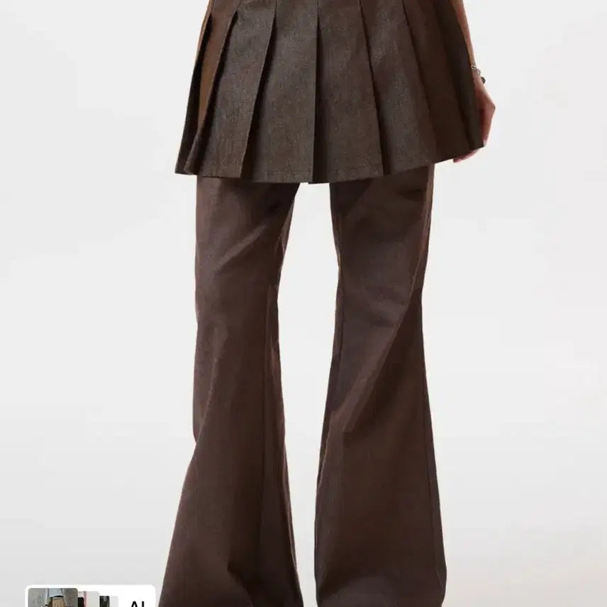 [BUNJANG] Love is True Denim Pleated Skirt Pants - Size M / 러브이즈트루 데님플리츠 스커트 팬츠 M