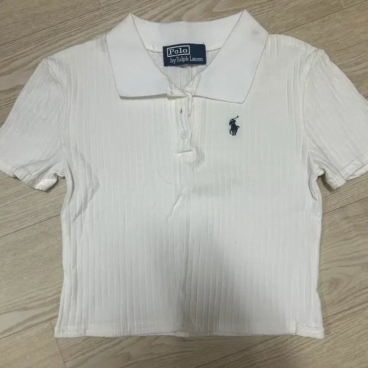 [BUNJANG] Polo Ralph Lauren White Cropped Collar T-Shirt / 폴로 랄프로렌 화이트 반팔 크롭 카라티