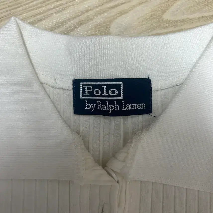 [BUNJANG] Polo Ralph Lauren White Cropped Collar T-Shirt / 폴로 랄프로렌 화이트 반팔 크롭 카라티