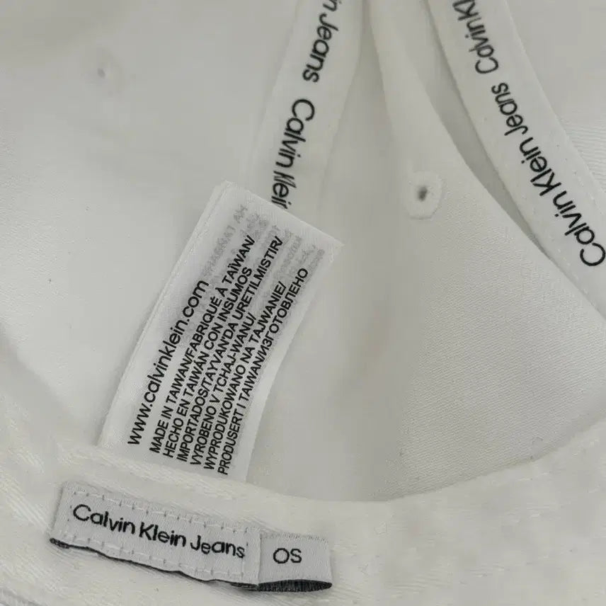 [BUNJANG] Calvin Klein White Cotton Twill Ball Cap Hat / 캘빈클라인 흰색 볼캡 모자