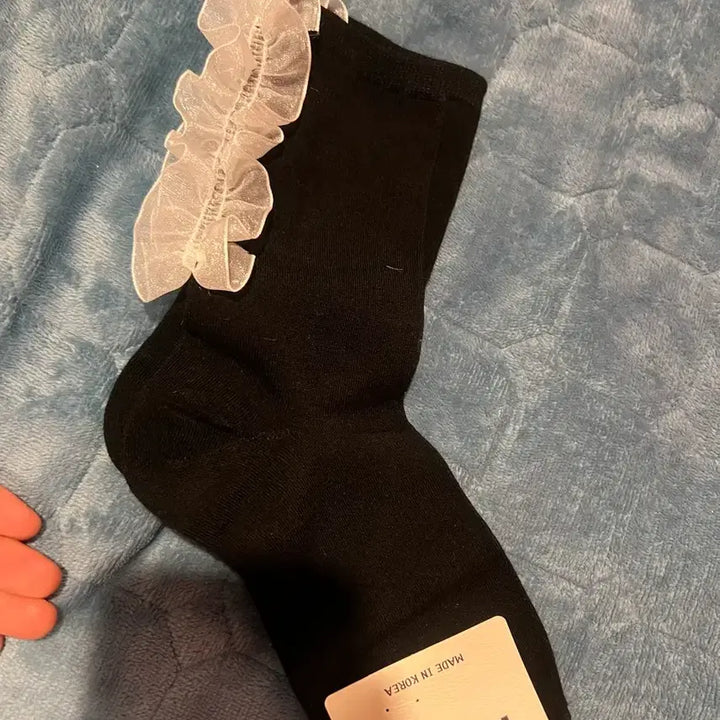 [BUNJANG] Lace Trim Ankle Socks (3-Pack) / 레이스 양말