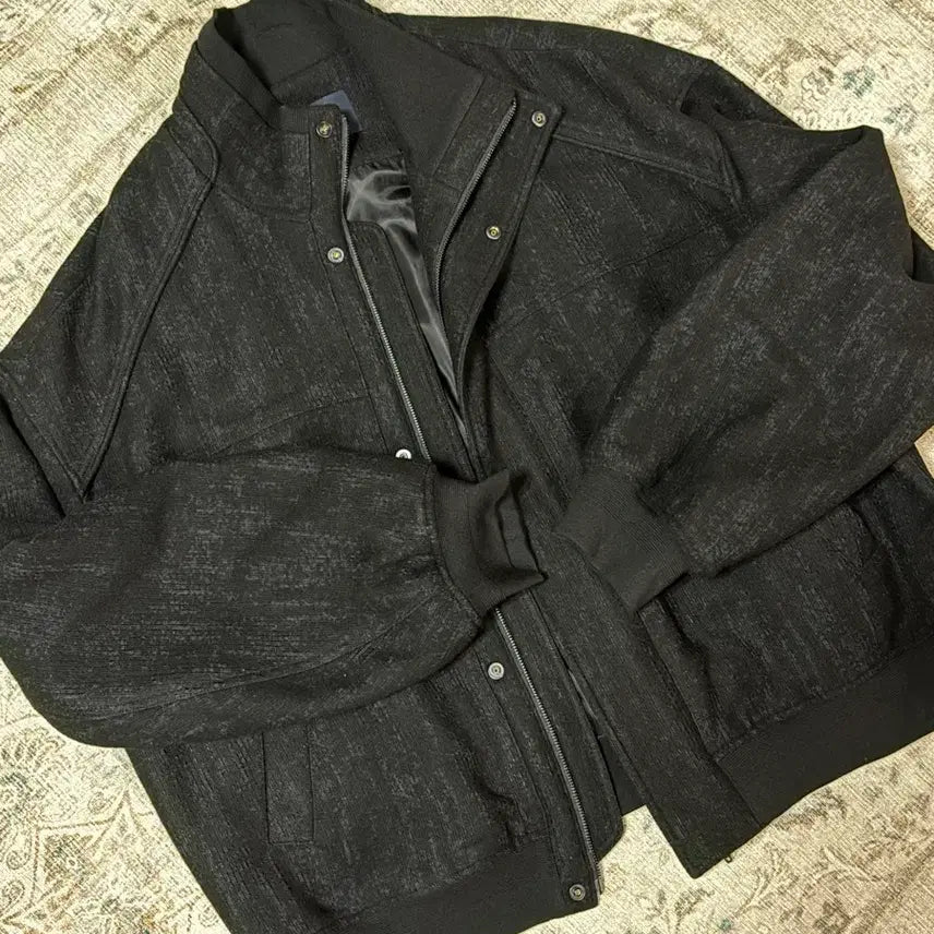 [BUNJANG] JUUN.J 25FW Jacquard Pattern Stand Collar Padded Blouson Blue / 준지 25fw 자카드 패턴 스탠칼라 패딩 블루종 52