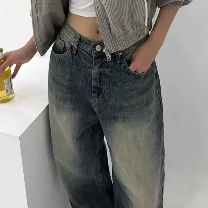 [BUNJANG] Vintage Washed Denim Pants / 빈티지 워싱 데님 팬츠