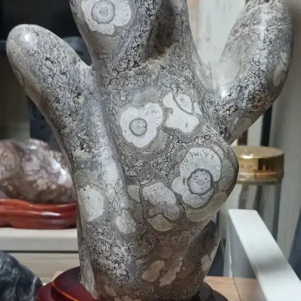 [BUNJANG] Cheongsong Flower Stone Mugunghwa Carving / 수석(청송꽃돌/무궁화)2