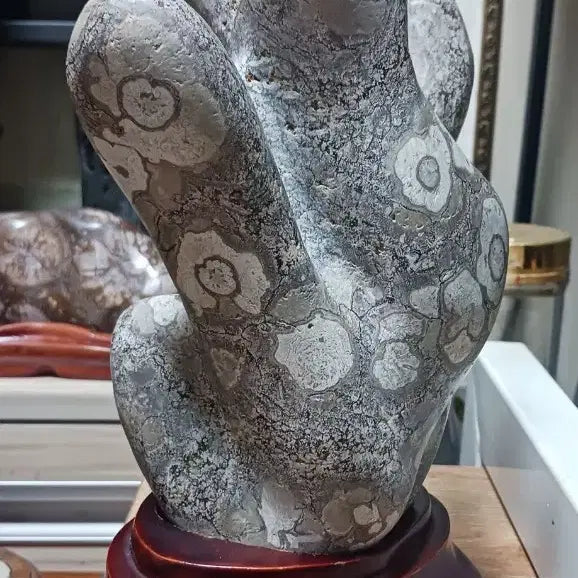 [BUNJANG] Cheongsong Flower Stone Mugunghwa Carving / 수석(청송꽃돌/무궁화)2