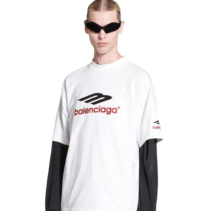 [BUNJANG] Balenciaga 3B Logo Embroidered T-Shirt White / (m) 발렌시아가 3b 로고 자수 티셔츠 화이트