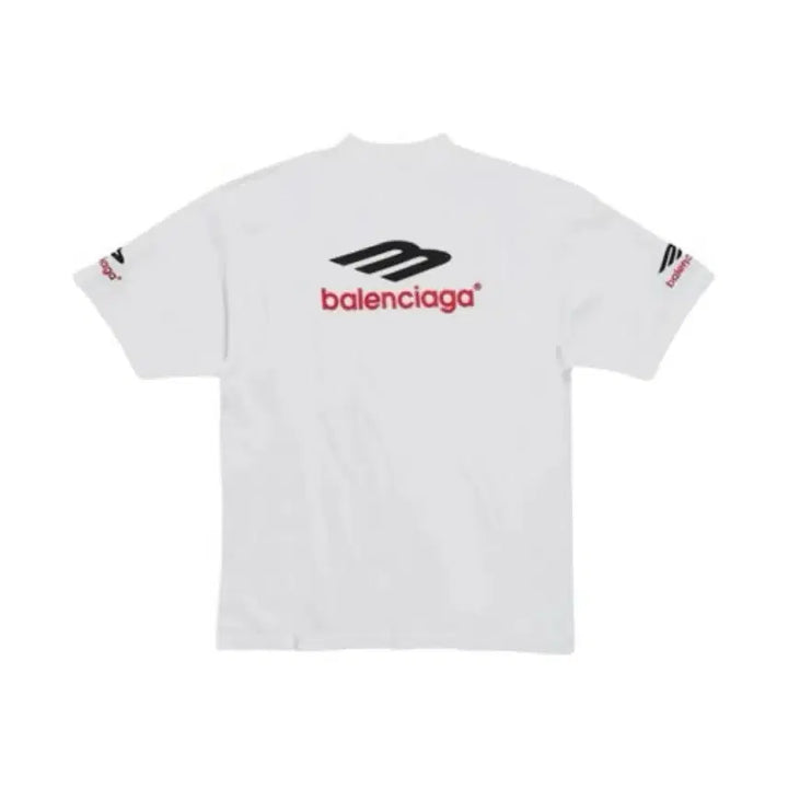 [BUNJANG] Balenciaga 3B Logo Embroidered T-Shirt White / (m) 발렌시아가 3b 로고 자수 티셔츠 화이트