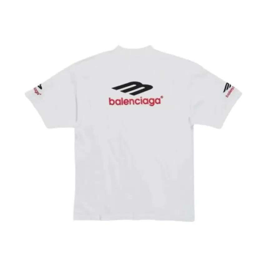 [BUNJANG] Balenciaga 3B Logo Embroidered T-Shirt White / (m) 발렌시아가 3b 로고 자수 티셔츠 화이트