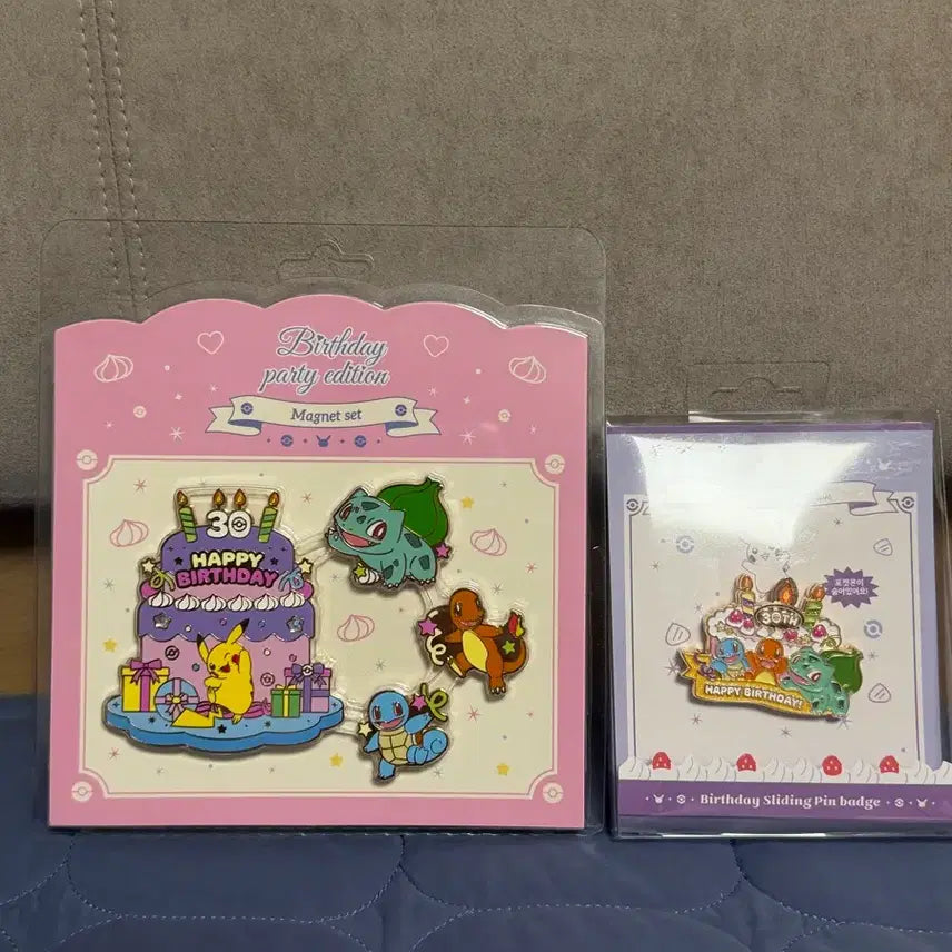 [BUNJANG] 30th Anniversary Pokémon Gen 1 Magnet Set &amp; Pin Badge / 30주년 포켓몬 1세대 자석마그넷 및 핀뱃지입니다!!