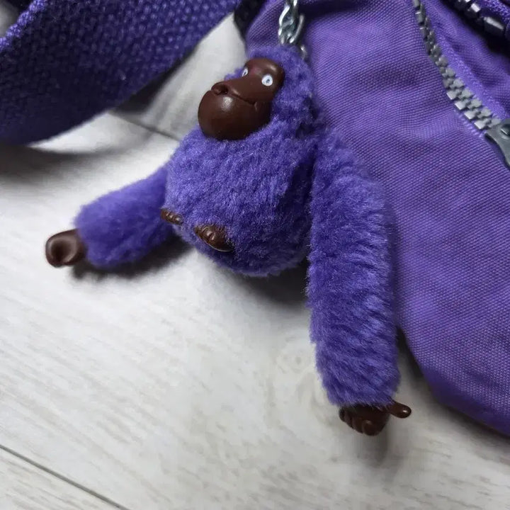 [BUNJANG] Kipling Purple Shoulder Bag/Crossbody Bag with Monkey Keychain / 키플링 퍼플 숄더백 크로스백 가방+ 원숭이키링